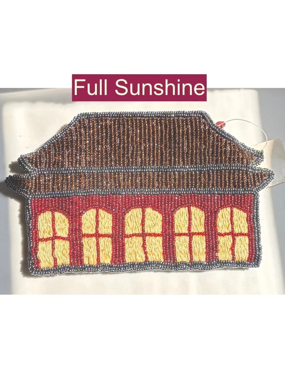 Vintage Shanghai Tang Beaded Pagoda Building Coin Purse Clutch Novelty Pouch NWT